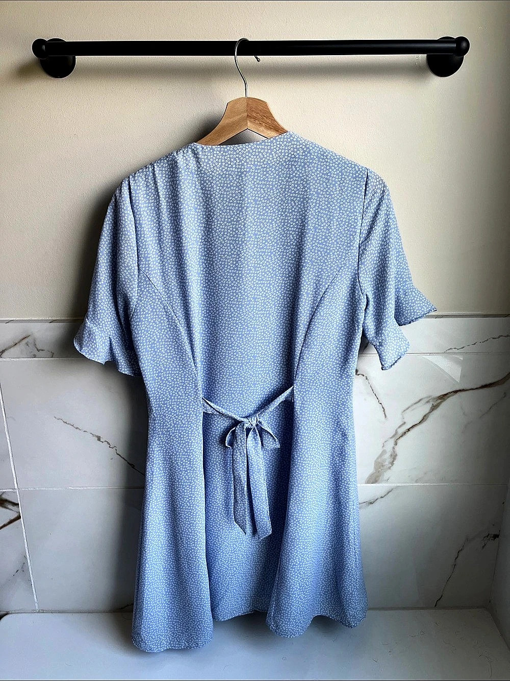 Lulus Blue Button-Front Mini Dress - Picture 2 of 2